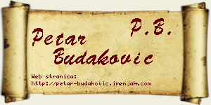 Petar Budaković vizit kartica